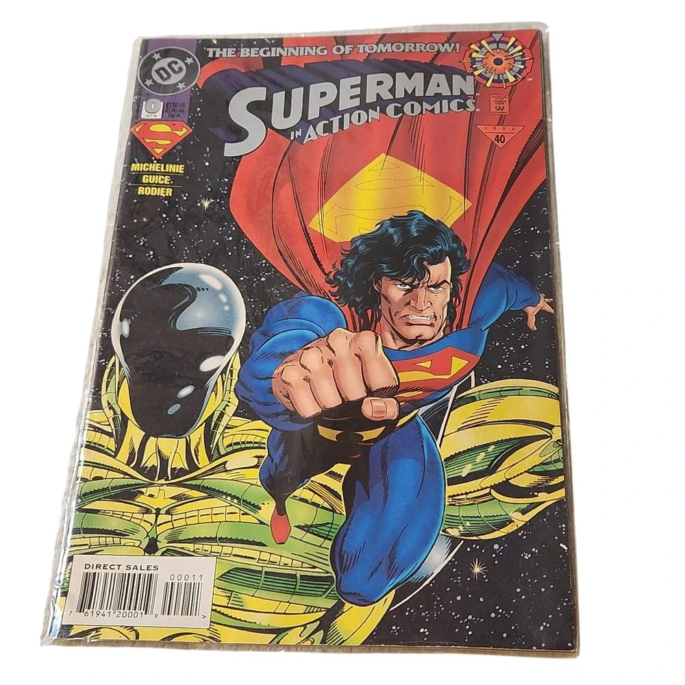 Vintage 1994 Superman in Action Comics #0 DC Comic Book Superhero Collectible